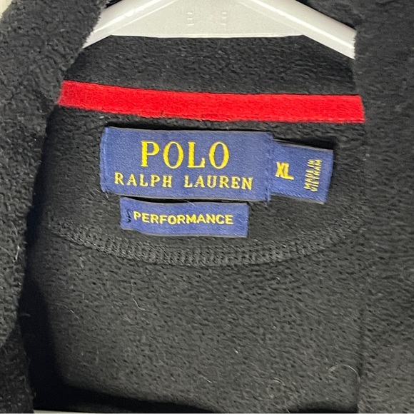 Polo Ralph Lauren Fleece Performance Vest Size XL Black Full Zip Preppy Golf Men - Picture 2 of 8